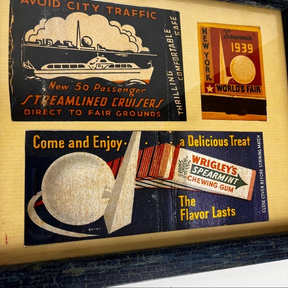 Pair of vintage-Lone Ranger/advertising prints in blue crackle frames. - Picture 4 of 9